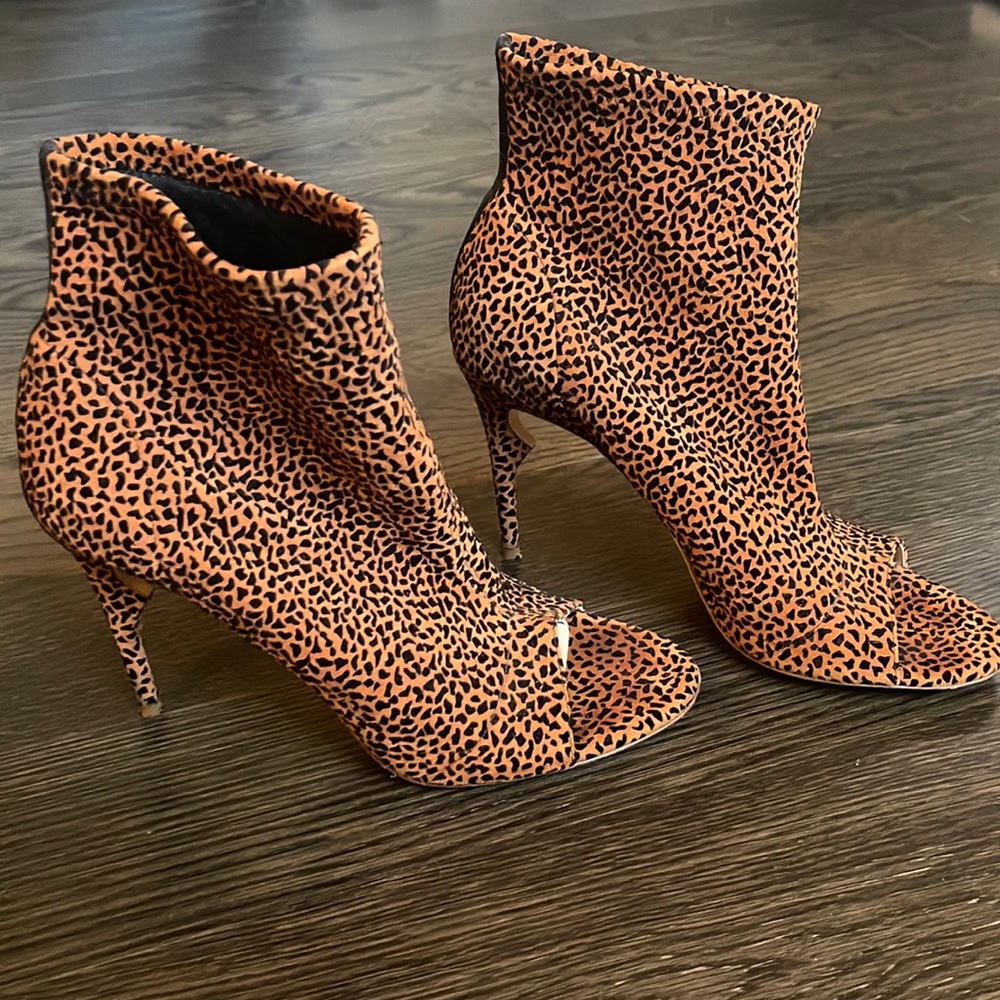 Jerome C. Rousseau Clothilde Giraffe Peep Toe Booties